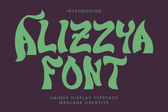 Alizzya: A Wavy Display Font for Playful Editorial Design