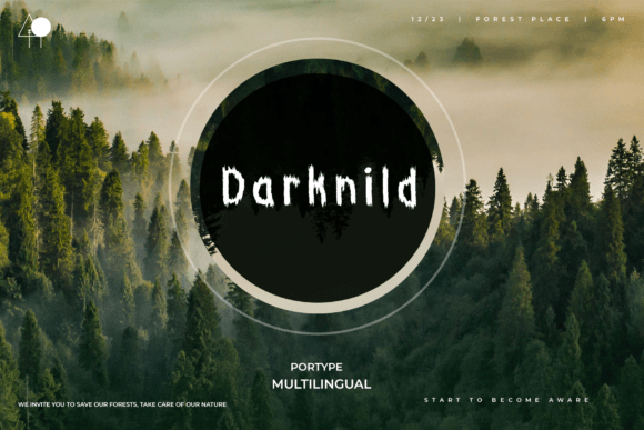 Darknild: A Sinister Display Font for Editorial Headlines