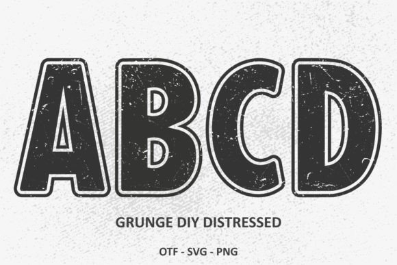 Grunge DIY Distressed: A Vintage Display Font for Makers