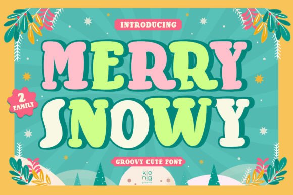 Merry Snowy: A Groovy Display Typeface for Digital Design