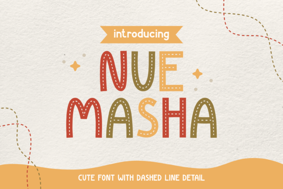 Nue Masha: A Dashed Display Font for Bold Marketing Visuals