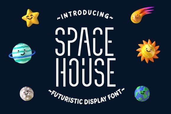 Space House: A Futuristic Display Font for Bold Branding