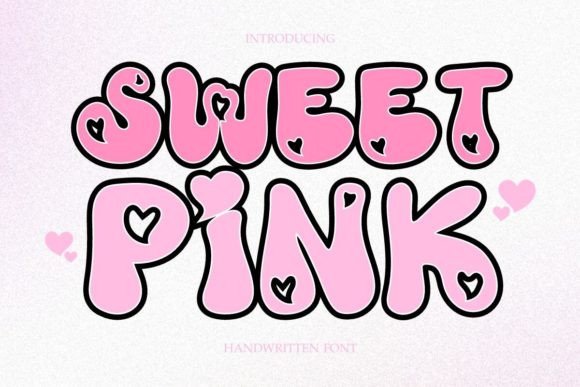Sweet Pink: A Playful Display Font for Editorial Design