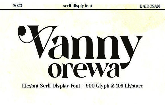 Vanny Orewa: A Modern Display Font for Handmade Creations