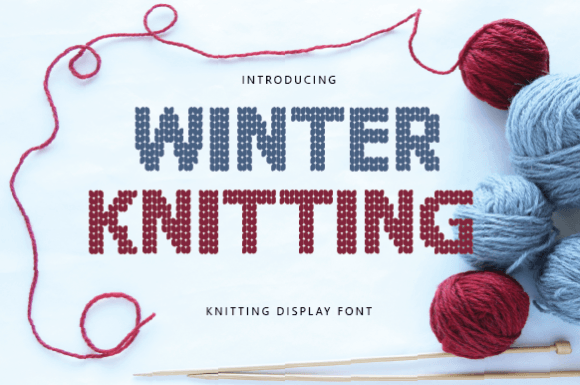 Winter Knitting: A Festive Display Font for Campaigns